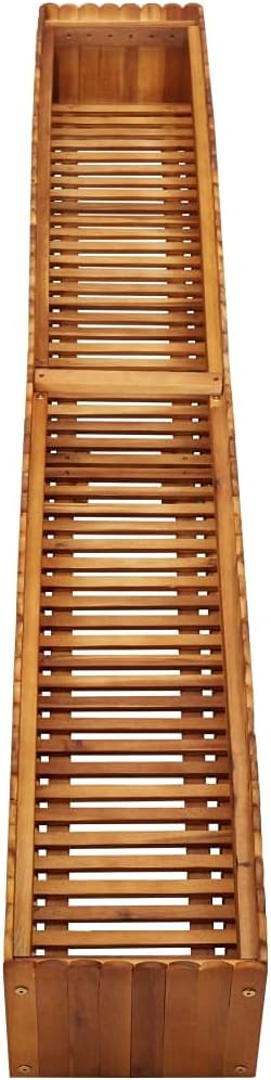 Garden Raised Bed PlanterGarden BedGalvanized Raised Garden BedPlanter Raised bedsGalvanized PlanterFlower Bed78.7x11.8x9.8 Solid Acacia Wood