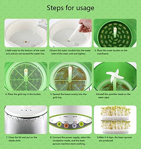 Electric Sprout Bud Machine Intelligent Thermostat Vegetable Green Seeds Growing Automatic Bean Sprouts Maker 2Layer