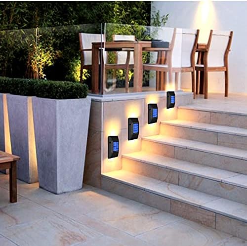 Solar Wall Lamps LED Solar Powered Lights Wall Mounted Outdoor Garde Waterproof IP65 Shatterproof Solar Lamp for Patio Home Landscape Spotlights Deck Lights Camping 2 Pack
