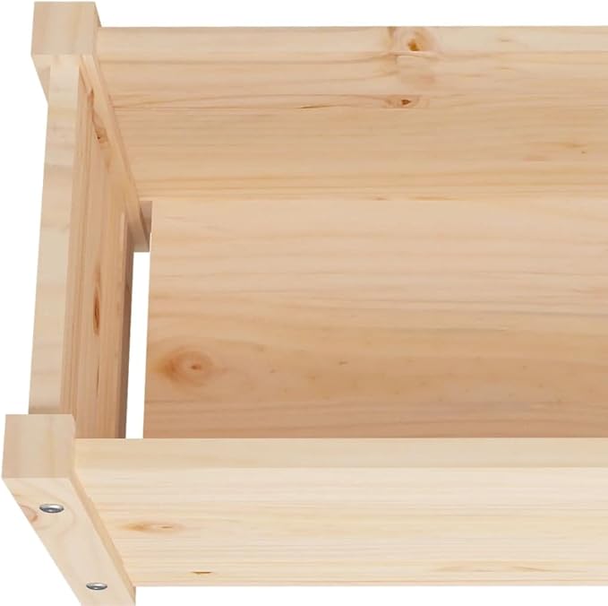 Wooden Garden Planter Box Outdoor Raised Garden Bed Garden Yard Wood Box for Vegetables Flowers Herbs and Succulents 23.6x12.2x12.2 Solid Wood Pine