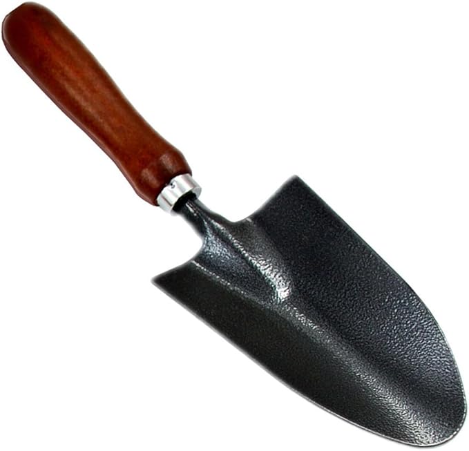 NUOBESTY 4pcs Mini Garden Tool Set with Thickened Iron Stoving Varnish Shovels and Wooden Handles for Planting and Pot Gardening