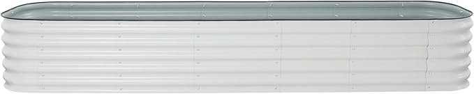 Raised Garden Bed | Metal Raised Garden Bed Kit | 17'' Tall Outdoor Garden Planter Box | Metal Planter Box for Planting Plants Vegetables (9.4x2x1.4FT（1pcs）)