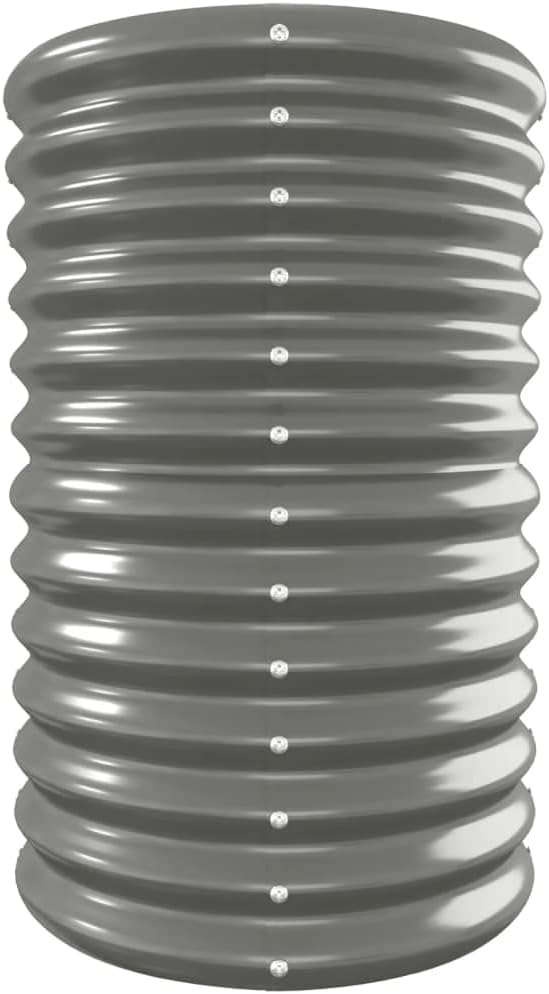 Garden Raised PlanterGarden BedGalvanized Raised Garden BedPlanter Raised bedsGalvanized PlanterBed Powder-Coated Steel 130.7x15.7x26.8 Gray