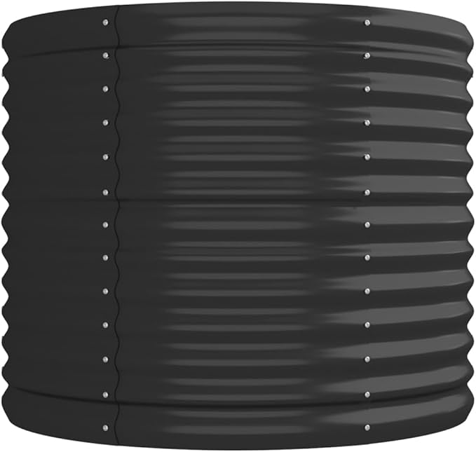 SKM Garden Raised Bed Powder-Coated Steel 224x80x68 cm Anthracite (Weight-15KG)