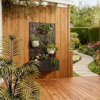 Freestanding or Wall Mounted Flower BedMetal Garden Bed with for Climbing Plantsfor Garden Patio Balcony