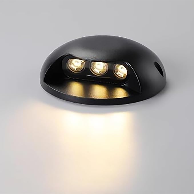 LED Landscape Lights - Outdoor Buried Lights Warm White AC 220V Ground Spotlight IP67 Waterproof Walkway Light Stair Step Light No Need to Drill Holes Wall Light Easy Installation