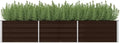 Garden Raised Planter Raised bedsGalvanized PlanterFlower BedTroughMetal PlanterRaised Garden BedBed Brown 94.5x31.5x17.7 Galvanized Steel