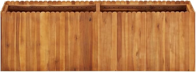 Outdoor Wooden Raised Garden Bed Planter Wood Planter Box Outdoor Flower Bed Boxes for Vegetable Flower Herb Gardening 59x11.8x19.6 Solid Acacia Wood