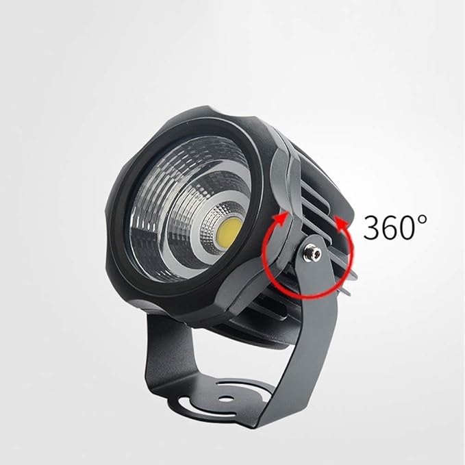 20W 360° Rotating COB LED Spotlight - Adjustable Lawn Landscape Lighting Fixture for Garden Patio and Scenic Outdoor Decor (Purple Light)