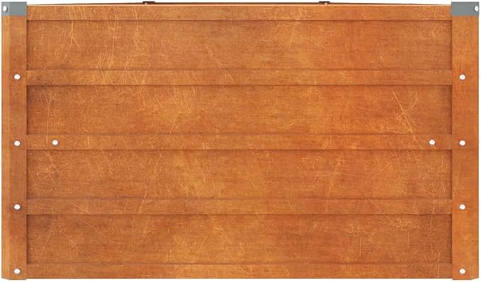 Large Corten Steel Garden Raised Bed Rustic &amp Modern Farmhouse Design Outdoor Planter Box Metal Raised Planter Bed for Vegetables Flowers 157.5x31.5x17.7 Brown-365