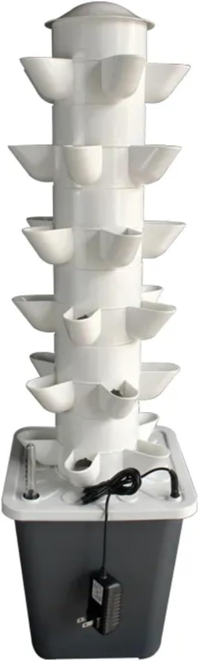 30 Plants Hydroponic Growing System Kit Tower Outdoor Indoor Vertical Hydroponic Garden Towers Soilless Growing Suitable for Cultivating Herbs Vegetables Fruit Growing