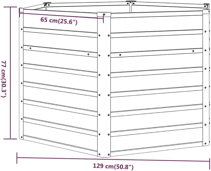 YAFF Large Outdoor Hexagonal Raised Garden Bed – Durable Corten Steel 50.8x50.8x30.3 Inches for Balcony Patio Terrace Perfect for Planting Vegetables Herbs and Flowers