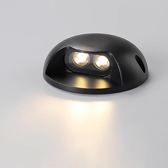 LED Landscape Lights - Outdoor Buried Lights Warm White AC 220V Ground Spotlight IP67 Waterproof Walkway Light Stair Step Light No Need to Drill Holes Wall Light Easy Installation