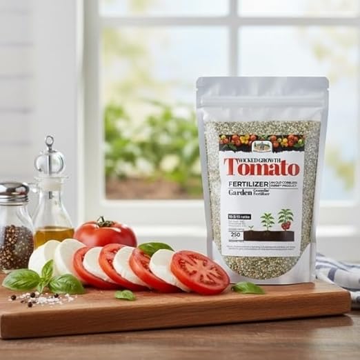 Old Cobblers Farm™ Wicked Growth Tomato Fertilizer– Prevents Blossom End Rot Boosts Fruit Flavor &amp Yield Plant Food for Heirloom Cherry &amp Beefsteak Tomatoes (5/10/15/20lbs)(10 lbs)