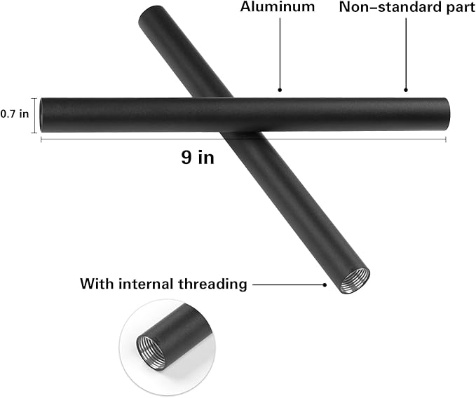 SUNTHIN Outdoor Landscape Lights 4 Pack with 2 Pack 9 inch Aluminum Extension Poles