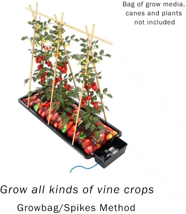 AutoPot Tray2Grow System - Standard Tray2Grow with No Tank - Self-Watering Gravity-Fed Hydroponic Indoor System Black