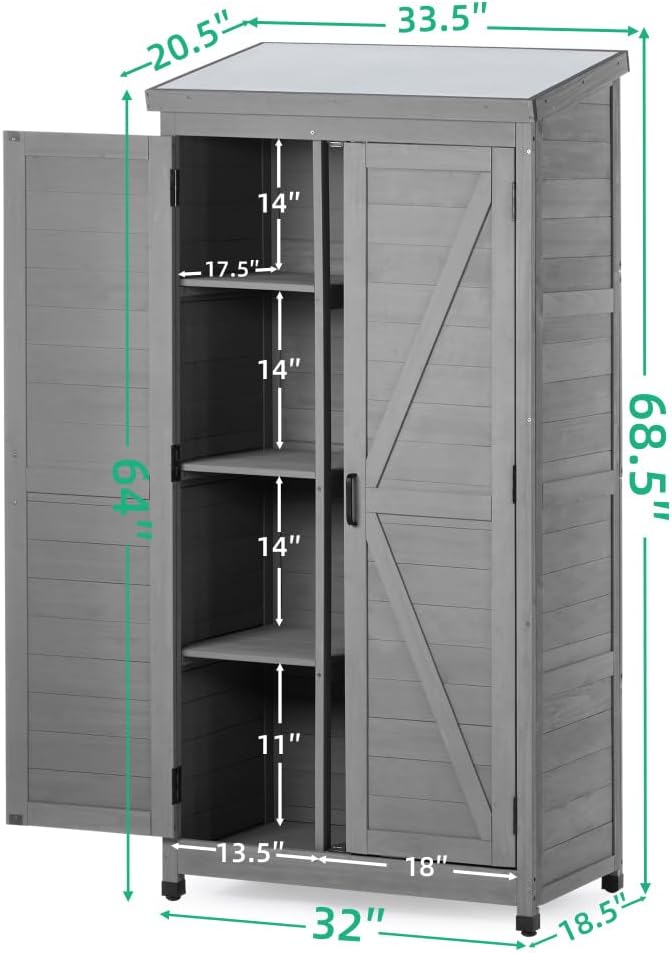 Sturdy Outdoor Raised Garden Bed for Vegetables Flowers and Herbs – Easy Assembly Wooden Planter Box with Solid Construction (Outdoor Storage Cabinet)