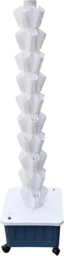 AMNOOL Hydroponics Tower Hydroponic Growing System Aeroponics Grow Kit Aquaponics Planting System forFruits and Vegetables with Hydrating Pump Adapter Seeding BedNet Pots/1pc**1