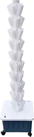 AMNOOL Hydroponics Tower Hydroponic Growing System Aeroponics Grow Kit Aquaponics Planting System forFruits and Vegetables with Hydrating Pump Adapter Seeding BedNet Pots/1pc**1