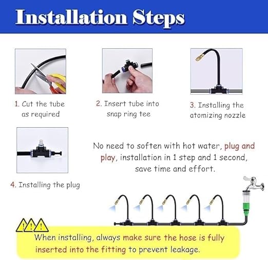 Automatic Drip Irrigation System Kit 360° Adjustable Garden Watering Flexible Copper Nozzle Sprayer Efficient Garden Irrigation Solutions for Plant Care