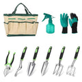 FAMILY'S BACKYARD Gardening Tools Set9 pcs Gardening Gifts for Women and ManGardening Hand Tools Garden ToolsHeavy Duty and Lightweight Aluminium Alloy Tools with Ergonomic Handle.