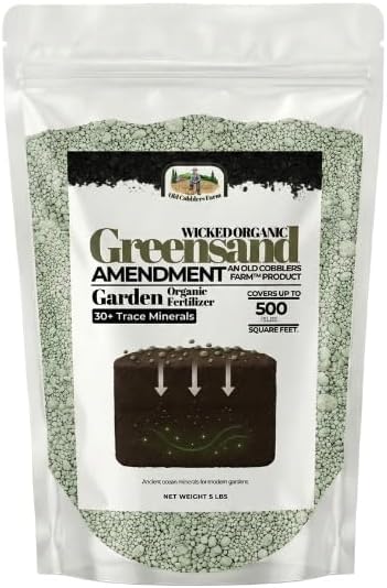 Old Cobblers Farm Greensand Fertilizer Soil - Lawns Gardens Trees Shrubs Container Plants - Organic Sustainable Soil Improvement (5 lbs | 10 lbs | 15 lbs | 20 lbs) (15 lbs)
