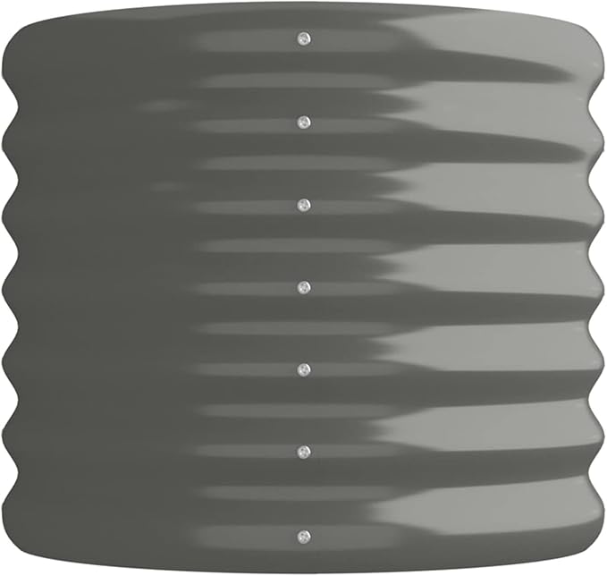 REWIS Garden Raised Bed Planter Raised Beds Raised Planter Box Planters for Outdoor Plants Garden Beds Powder-Coated Steel 44.9x15.7x14.2 Gray