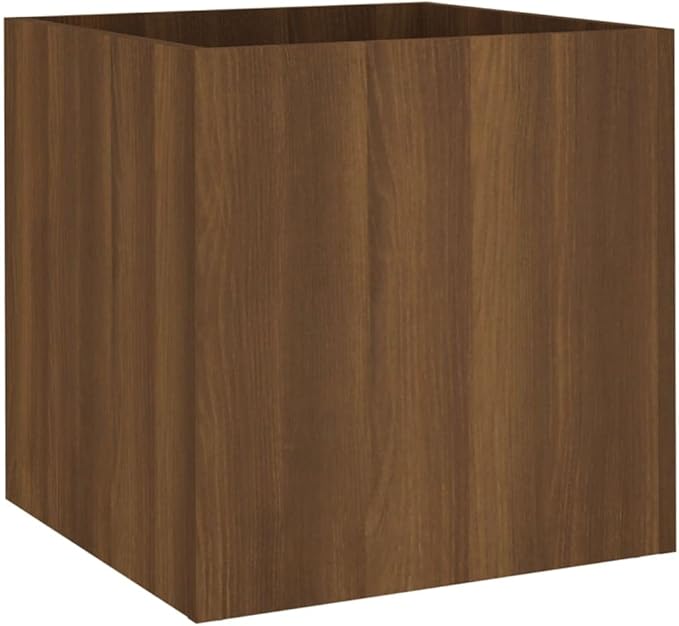 Planter BoxBalcony Planter BedsModern DesignGarden DecorationBackyard Raised BedsHerb PlantersHerb Plantersfor PatioCourtyardBalconyTerraceBrown Oak 15.7x15.7x15.7 Engineered Wood