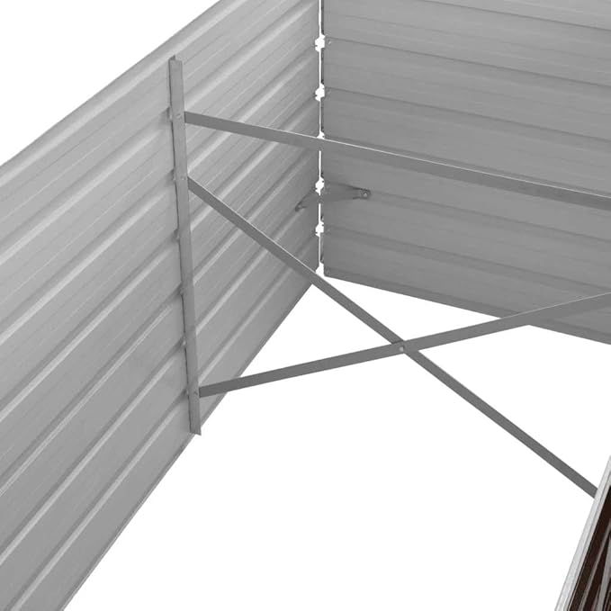 Galvanized Steel Raised Garden Bed for Fence Wall Retaining or Landscape - Brown - Durable &amp Large