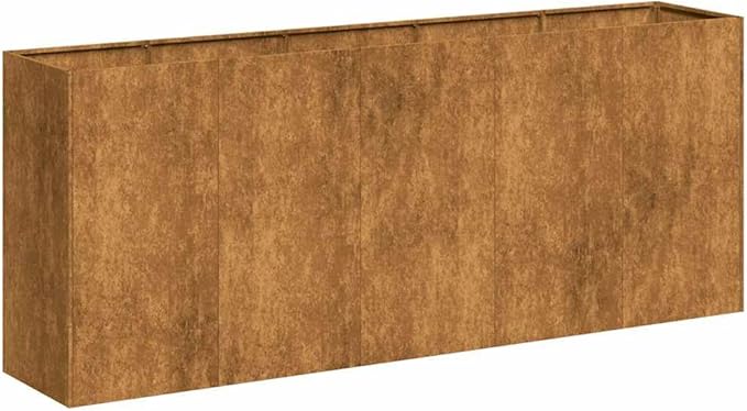 78.7 in Large Corten Steel Planter Box Rectangle Rusty Outdoor Garden Bed for Vegetables &amp Flowers Weathering Metal Raised Bed 53 lb for Patio Balcony Backyard