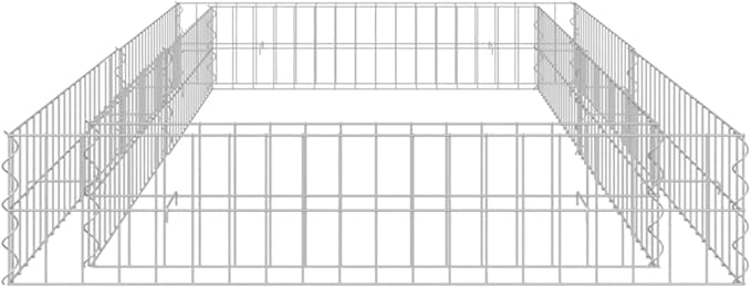 SKM Gabion Raised Bed Galvanized Steel 78.7x39.4x7.9