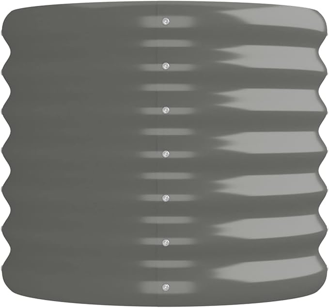 Garden Raised Bed Powder-Coated Steel Planter Box 59.8 x 15.7 x 14.2 Inches for Outdoor Gardening and Patio Decor