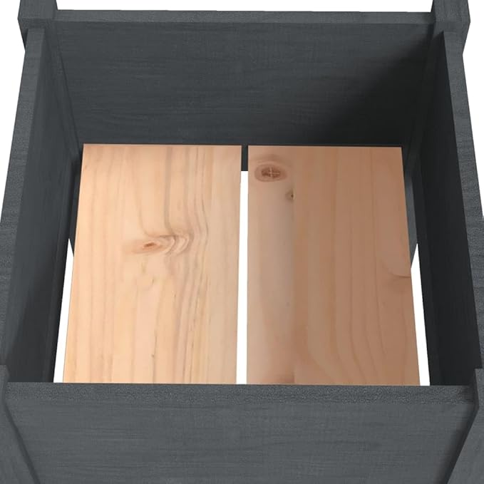 Garden PlanterGardening PlantersPatio Raised BedsBackyard Raised BedsRaised Flower BedsGarden DecorationPlanter Boxesfor DecksPatiosBalconiesGray 15.7x15.7x27.6 Solid Wood Pine