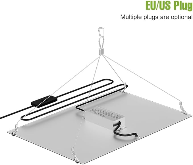 2PCS 300W Full Spectrum Greenhouse Hydroponic Planting Light UV/IR Indoor Seedings Cultivation Lights 110V Sunlike Sapling Vege Fruit Flower Moss Succulent Potted Moss Lighting Hanging 100-277V