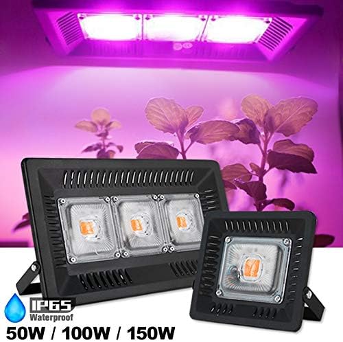 Fengyan Landscape lights LED Grow Light 50W 100W 150W AC 220V LED Lamp PhytoLamp For Plants Flower Seeding IP65 Waterproof Full Spectrum Plants Lamp LED Street Lamp ( Emitting Color : 220V 100W )