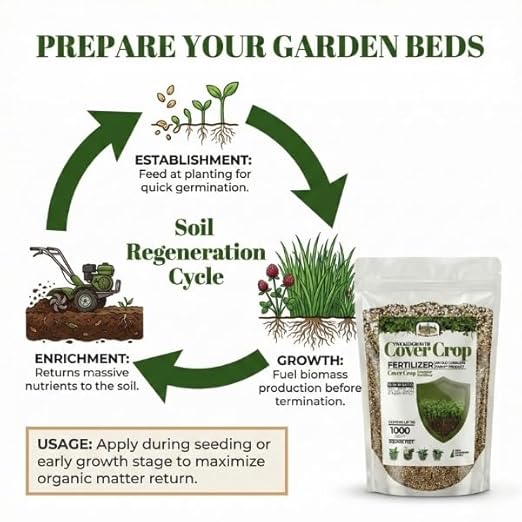 Old Cobblers Farm™ Wicked Growth Cover Crops Fertilizer – Enhances Soil Quality and Supports a Healthy Soil Balance for Thriving Growth Between Plantings (5 lbs | 10 lbs | 15 lbs | 20 lbs) (20 lbs)