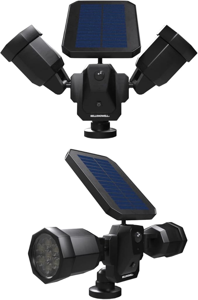 Bell+Howell Bionic Spotlight Duo Deluxe Solar Lights: Effortless Outdoor Illumination Motion Sensor Super Bright LEDs Waterproof Landscape Lights for Patio Yard Garden- No Batteries Required!