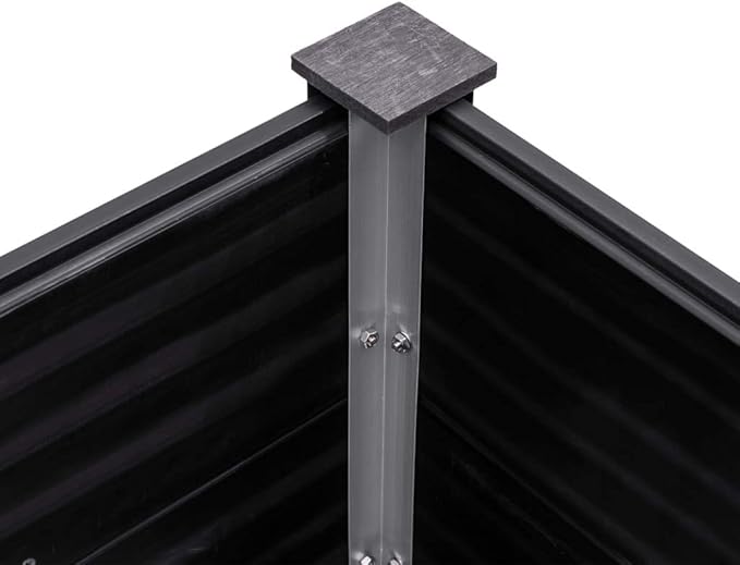 Garden Raised PlanterGarden BedGalvanized Raised Garden BedPlanter Raised bedsGalvanized PlanterBed 78.7x19.7x35.8 WPC Gray