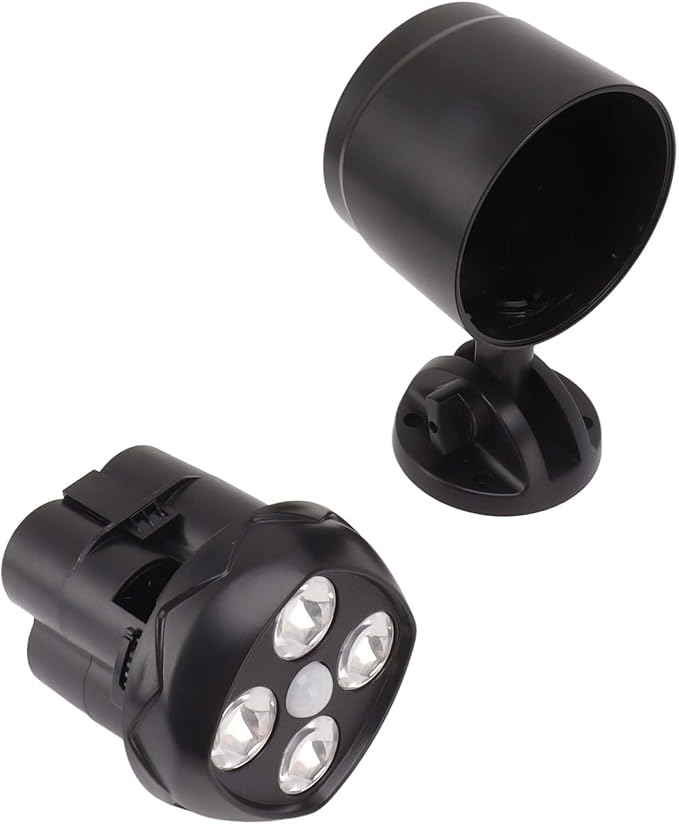 Zerodis 4 LED Outdoor Spotlight Spotlights Battery Operated Floodlight Adjustable Projection Light for Yard and Garage 4 LED Outdoor Spotlight Motion Sensor Lighting