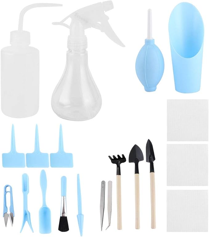 Lightweight Plants Tool Set Easy to Carry and for Bonsai Indoors Small Plants with Bonsai Plants Tool (Blue)