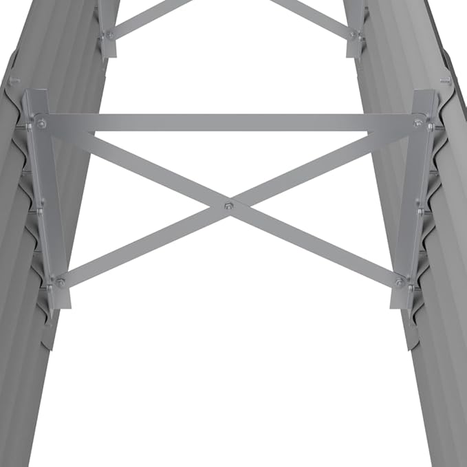 SKM Garden Raised Bed Powder-Coated Steel 224x40x36 cm Grey (Weight-6KG)