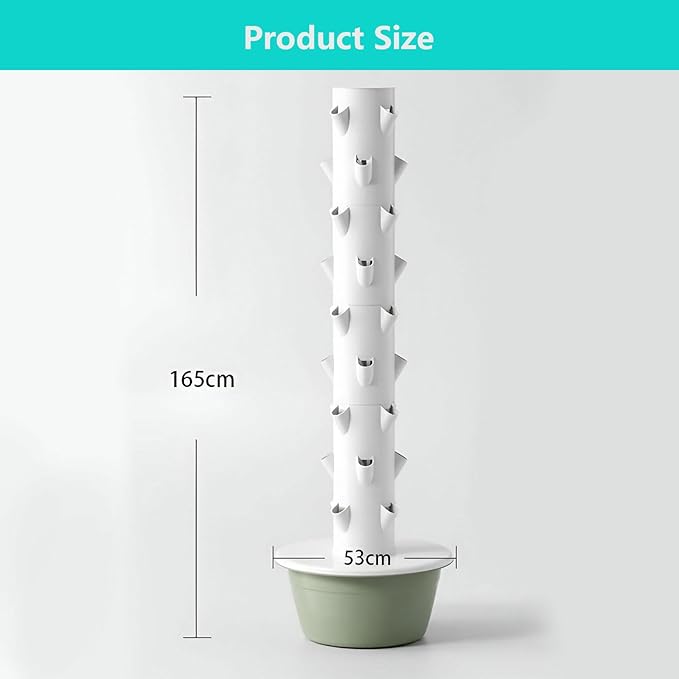 AIZYR Hydroponic Tower Vertical Garden Planter with Pump Hydroponics Growing System Kit Suitable for Indoor and Outdoor9 Layer