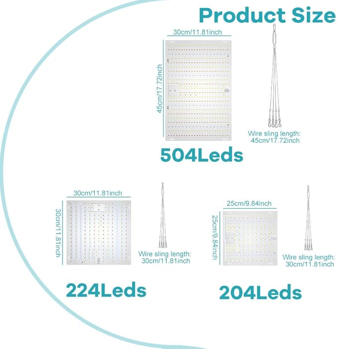 2PCS 2000W LED Grow Light AC100-277V Plant Lamp with UV &amp IR All - Round Indoor Planting Light for Seeds &amp Saplings Sunlight - Like Panel for Greenhouse Hydroponic Growth with Hanging Kit &am