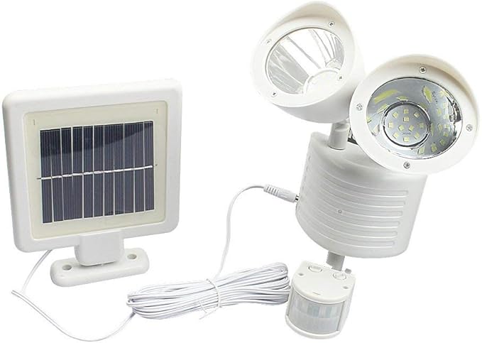 22 LED Solar Lamp Lights Human Sensor Light Double Head Garage Spotlight Waterproof Courtyard Landscape Corridor Wall Light