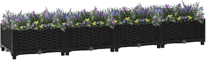 Raised BedGarden PlantersGarden PlantersGarden CenterpiecesGarden BedsRaised Beds for Growing FlowersHerbs and Fruits63x15.7x9.1 Polypropylene