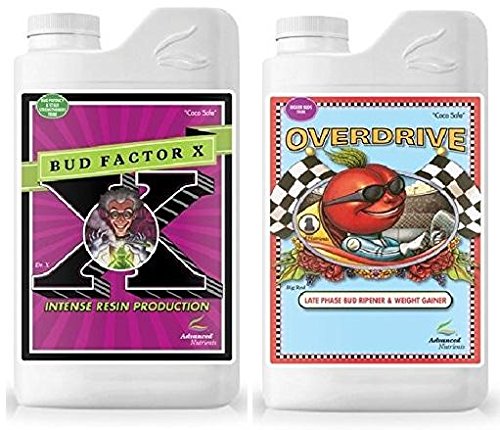 Advanced Nutrients Bud Factor X and Overdrive Bundle with Conversion Chart and 3ml Pipette-1 Liter