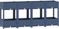 vidaXL Raised Bed - Durable and Sturdy Outdoor Gardening Solution - Made of Hard-Wearing Polypropylene - Ample Planting Space - Elegant Gray Design