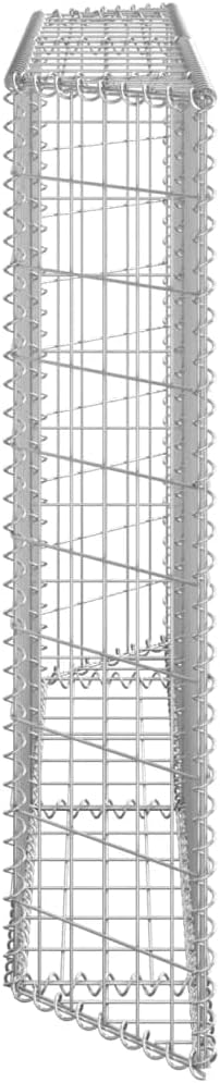Gabion Raised Bed Silver Galvanized Steel 59.1 x 7.9 x 39.4 in Gardening Pots &amp Planters 145654