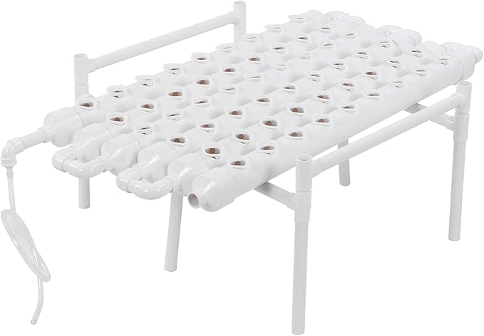 Hydroponic Grow Kit 1 Layer 54 Hole Plant Sites PVC Pipes Plant Growing System 100-240V(US-96CM)