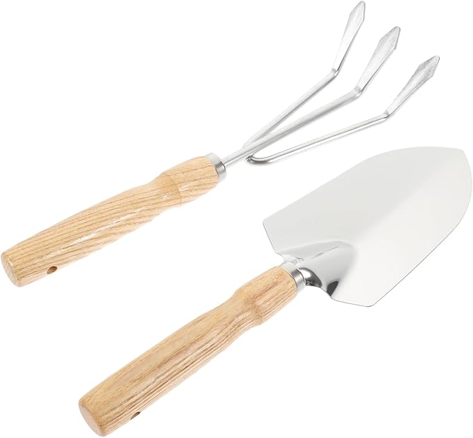 3sets Garden Tools Gardening Tools Set Rake Trowel for Efficient Planting Comfortable Grip for Soil Loosening and Weeding for and Vegetable Planting